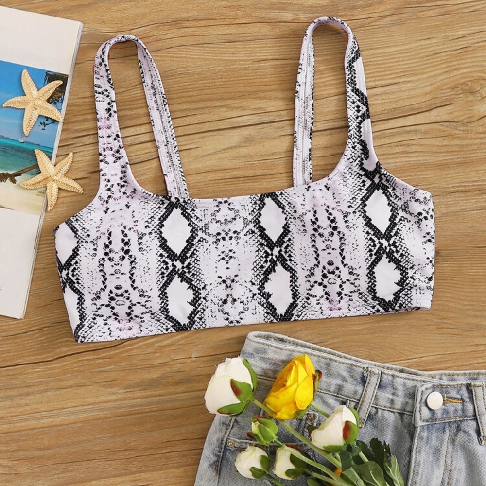 Snakeskin bikini top